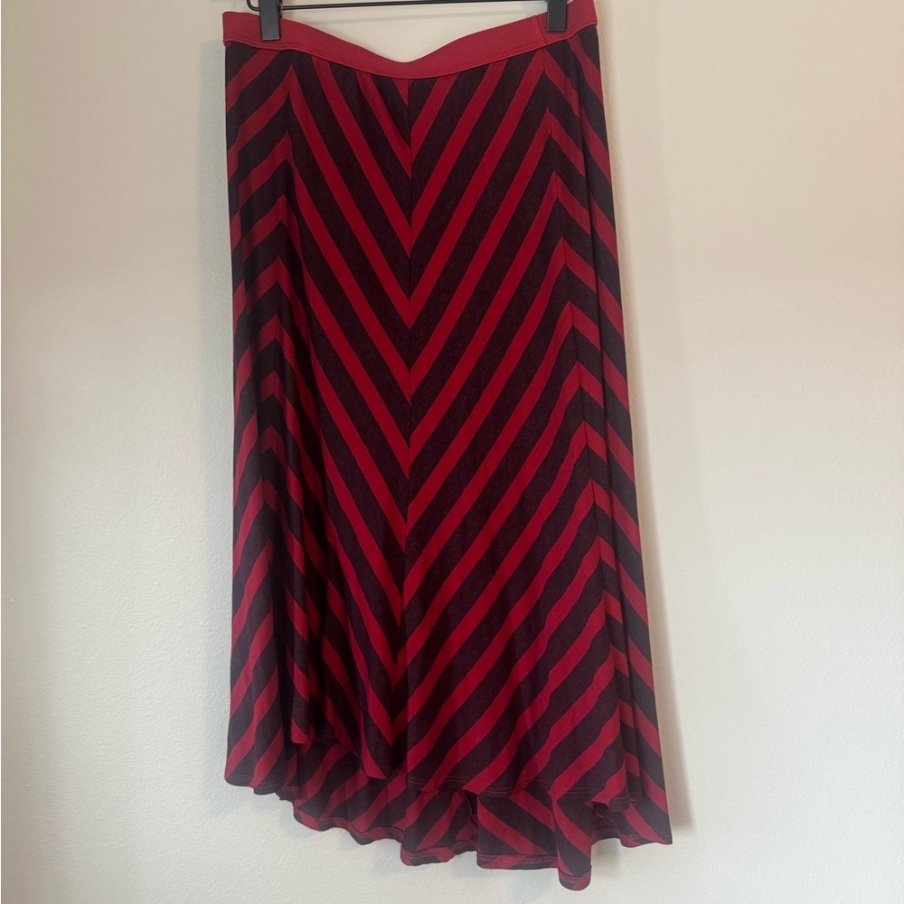 Ella Moss Shayna Chevron Midi Skirt NWT